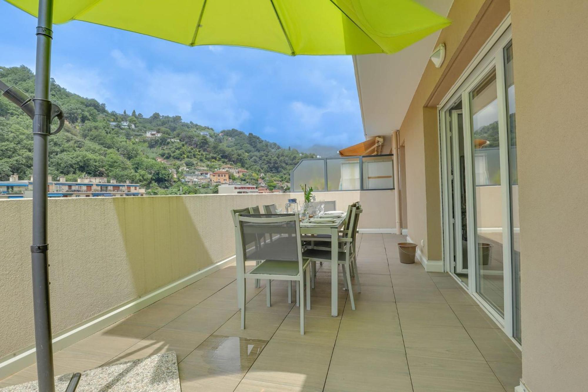 Spacieux Rooftop Parking, Terrasse Ensoleillee Μεντόν Εξωτερικό φωτογραφία